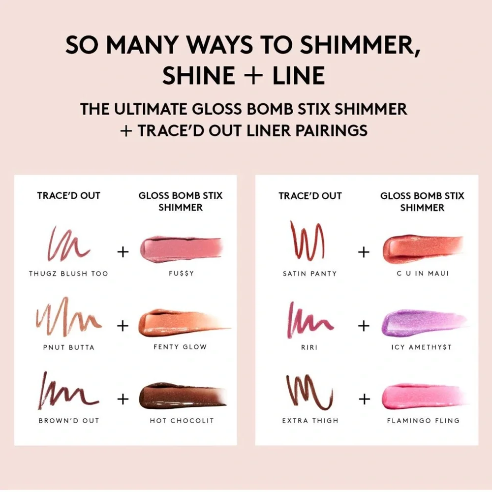 BNWT Fenty Gloss Bomb Stix High-Shimmer Gloss Stick in Icy Amethy$t 04